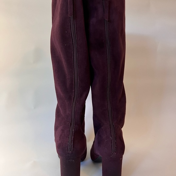 Pull on suede knee high boots - Picture 3 of 6